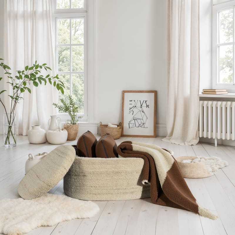 Ivoara krakk 81 cm oval - brunbeige - Oppbevaring - Oppbevaringsmøbler - Oppbevaringskiste