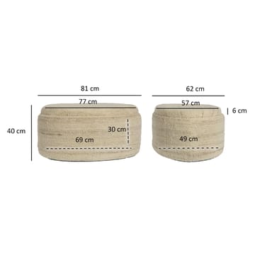 Ivoara krakk 81 cm oval - brunbeige - Oppbevaring - Oppbevaringsmøbler - Oppbevaringskiste