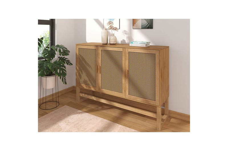 Jolene Skjenk i Tre med Rottingdetaljer - Brun - Oppbevaring - Oppbevaringsmøbler - Sideboard & skjenker