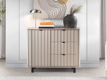 Joriel Skjenk 111 cm - Beige|svart - Oppbevaring - Oppbevaringsmøbler - Kommode