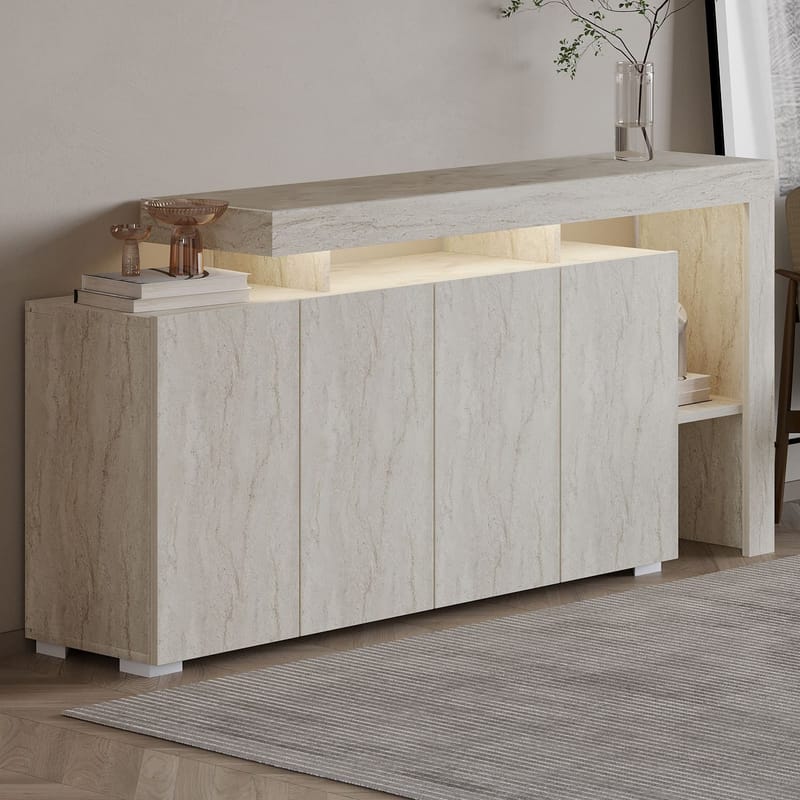 Jurukovo Konsollbord 170 cm - Travertin - Oppbevaring - Oppbevaringsmøbler - Sideboard & skjenker
