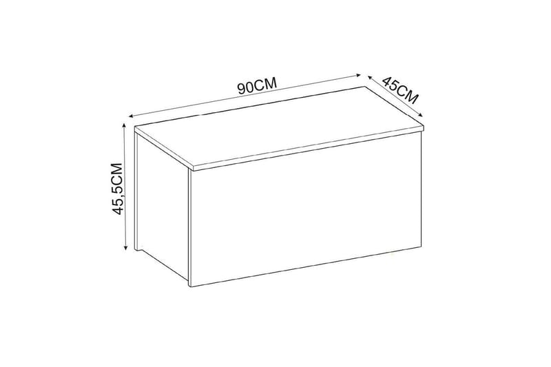 Kamiloba Hjørnekommode 90 cm - Antrasitt/Valnøtt - Oppbevaring - Oppbevaringsmøbler - Oppbevaringskiste