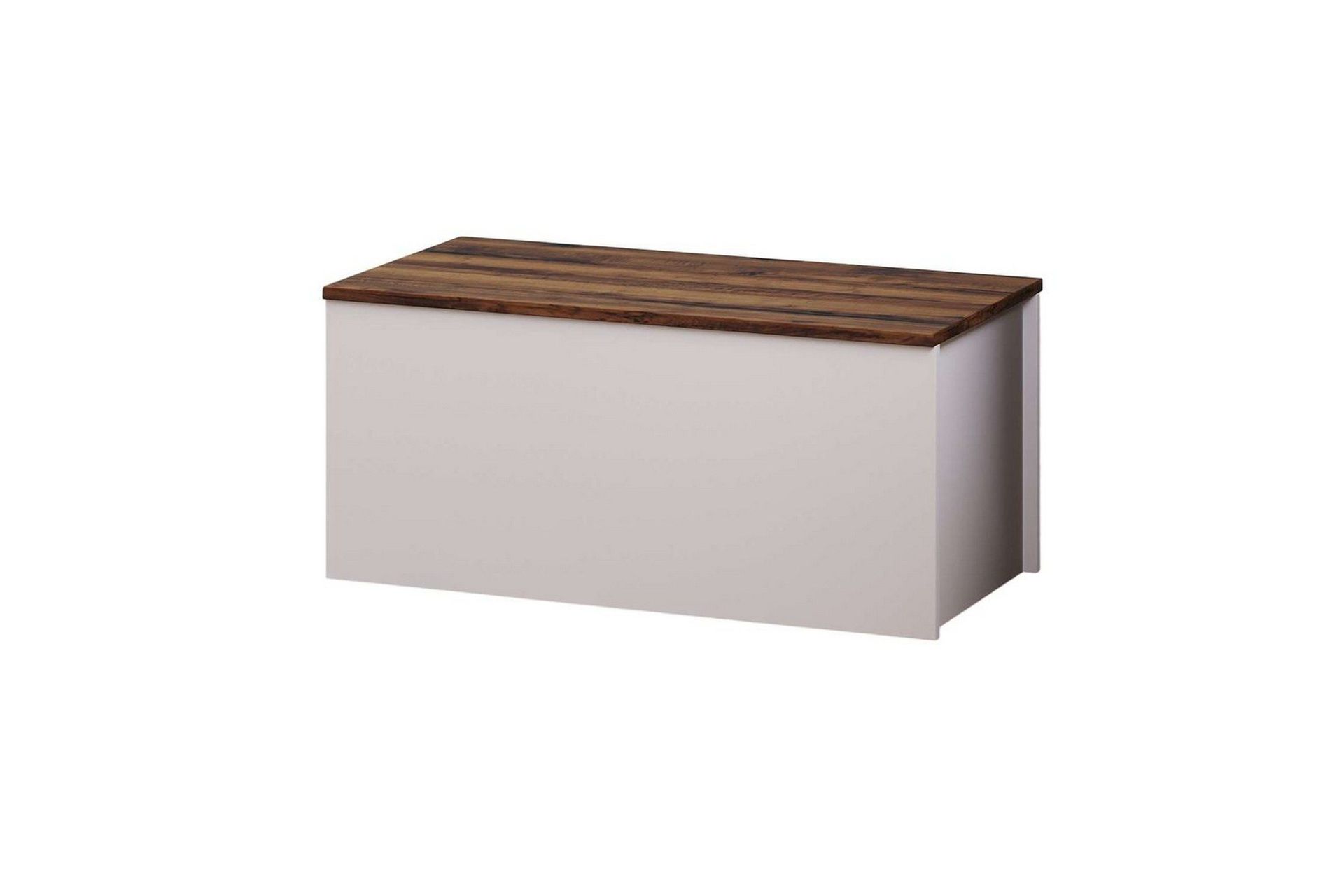 Kamiloba Hjørnekommode 90 cm - Hvit/Valnøtt