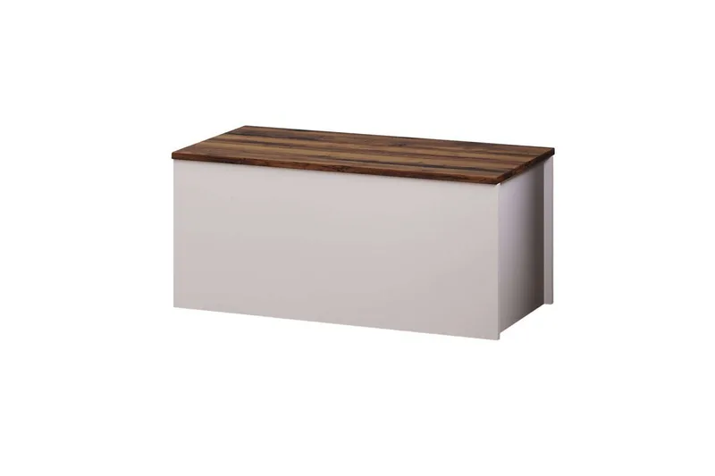 Kamiloba Hjørnekommode 90 cm, Hvit/Valnøtt