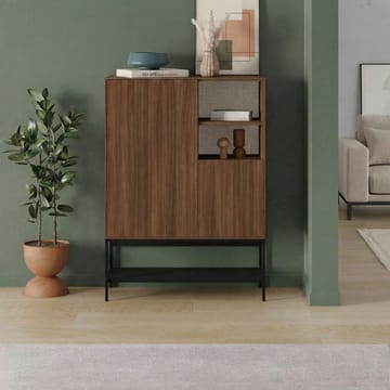 Kenvor Skjenk 90x125x40 cm - Milano Walnut, Wood Black, Black - Oppbevaring - Oppbevaringsmøbler - Sideboard & skjenker