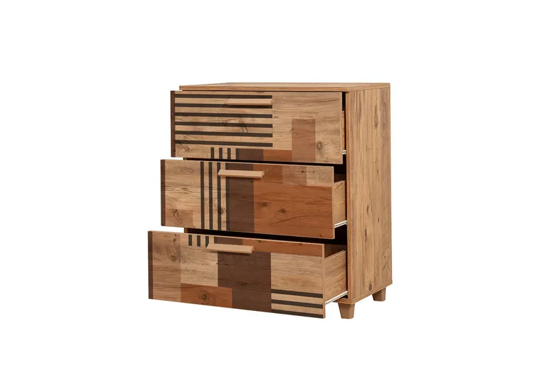 Leva Kommode 80x95 cm Brun - Hanah Home - Oppbevaring - Oppbevaringsmøbler - Kommode - Entrekommode