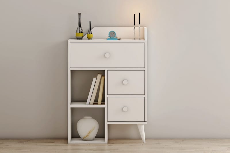 Hafing Kommode 64x94,6 cm Hvit - Hanah Home - Oppbevaring - Oppbevaringsmøbler - Kommode - Entrekommode