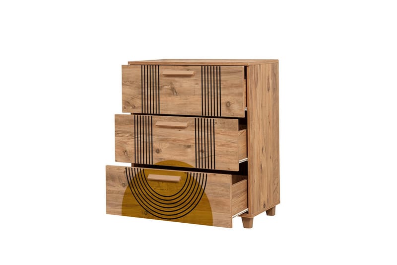 Leva Kommode 80x95 cm Brun - Hanah Home - Oppbevaring - Oppbevaringsmøbler - Kommode - Entrekommode