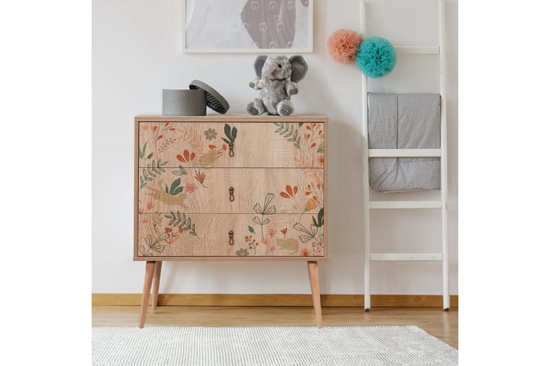 Bertoaria Kommode 80x89 cm Brun - Hanah Home - Oppbevaring - Oppbevaringsmøbler - Kommode - Entrekommode