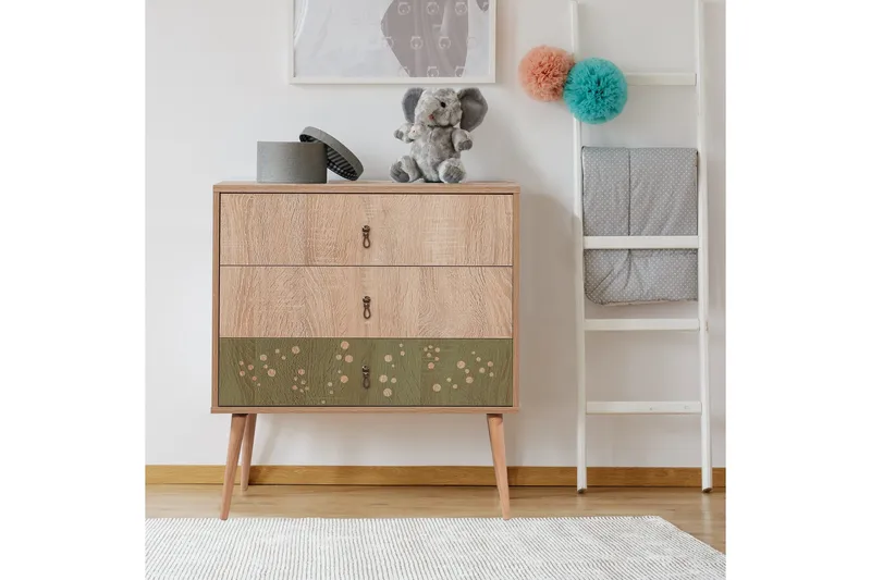 Bertoaria Kommode 80x89 cm Brun - Hanah Home - Oppbevaring - Oppbevaringsmøbler - Kommode - Entrekommode