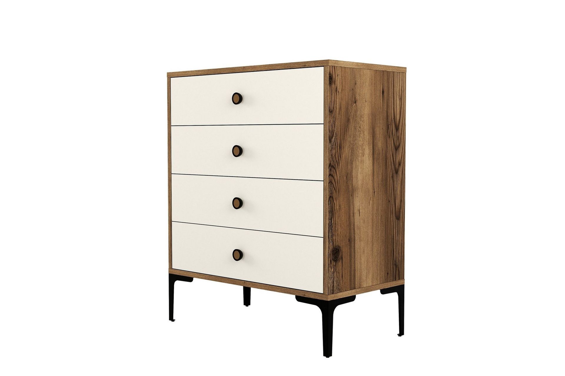 Ameias Kommode 76x90,7 cm Brun/Beige - Hanah Home