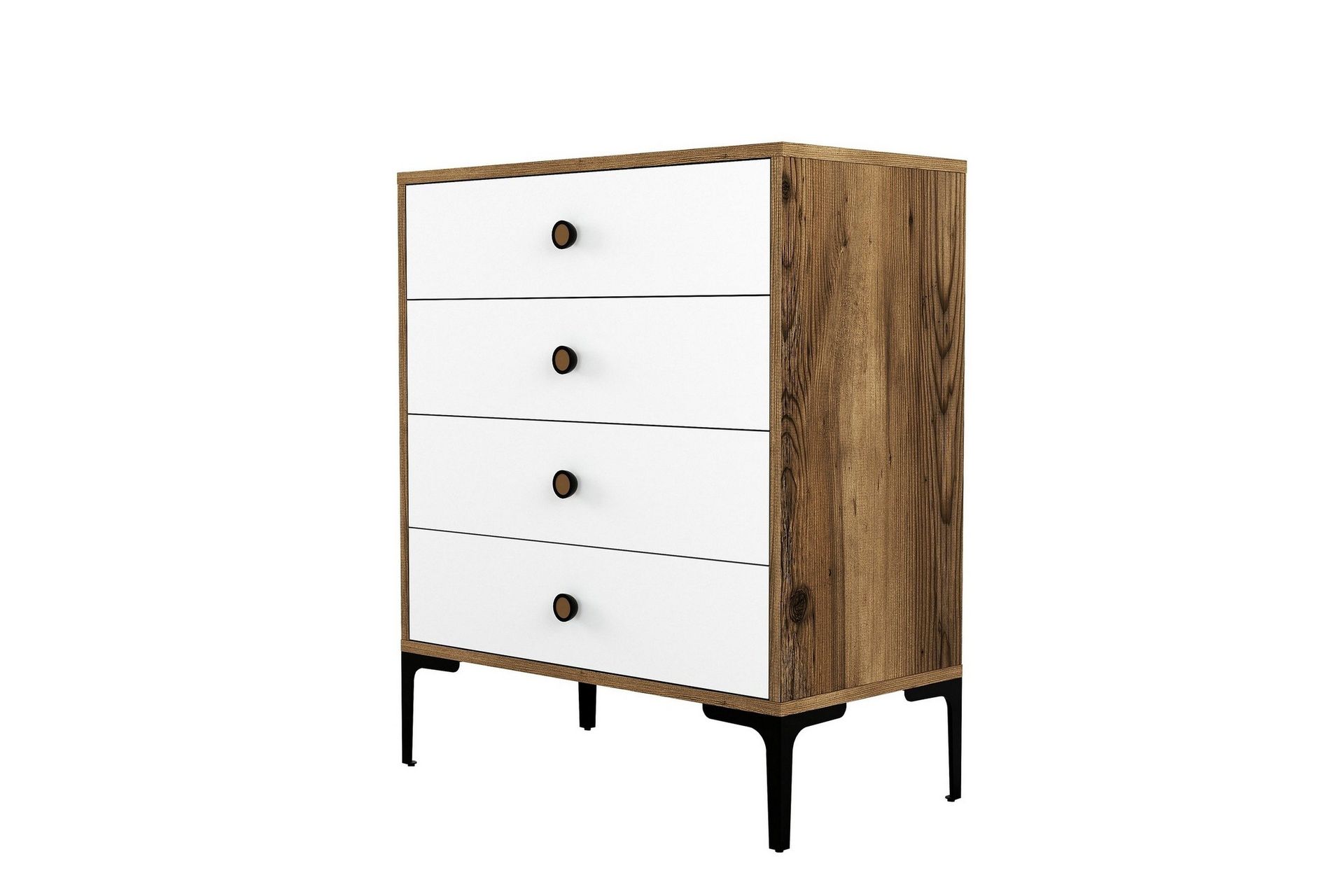 Ameias Kommode 76x90,7 cm Brun/Hvit - Hanah Home