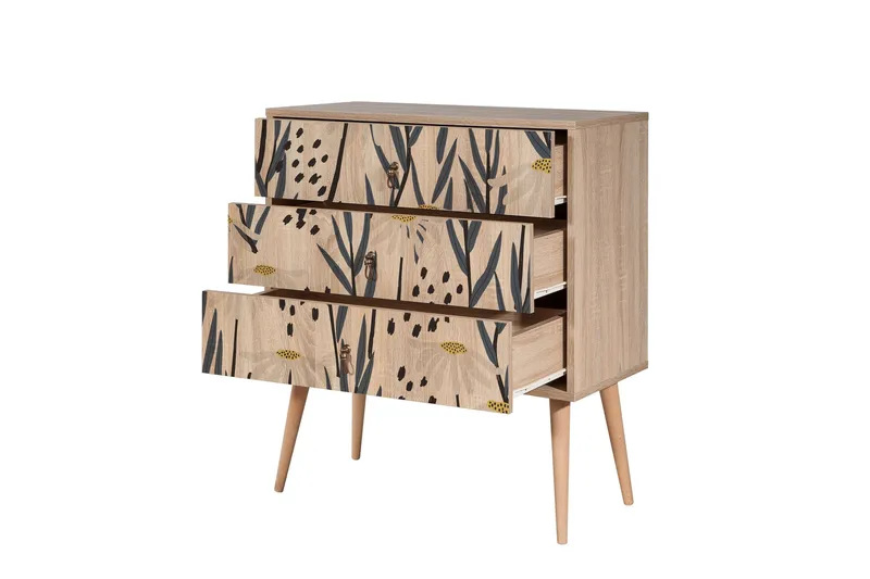 Bertoaria Kommode 80x89 cm Brun - Hanah Home - Oppbevaring - Oppbevaringsmøbler - Kommode - Entrekommode