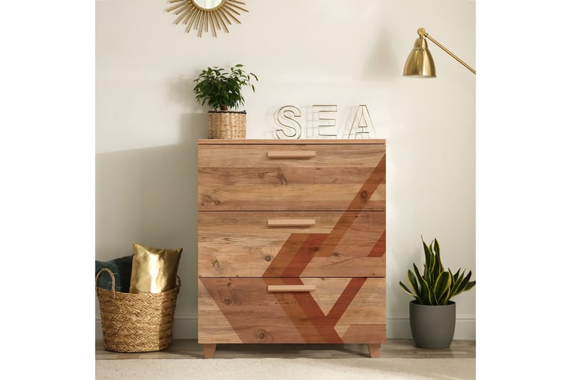 Leva Kommode 80x95 cm Brun - Hanah Home - Oppbevaring - Oppbevaringsmøbler - Kommode - Entrekommode