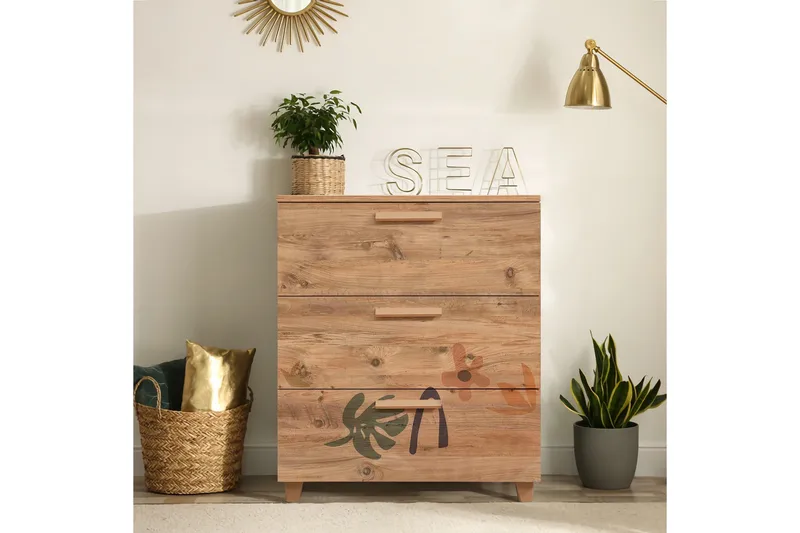 Leva Kommode 80x95 cm Brun - Hanah Home - Oppbevaring - Oppbevaringsmøbler - Kommode - Entrekommode