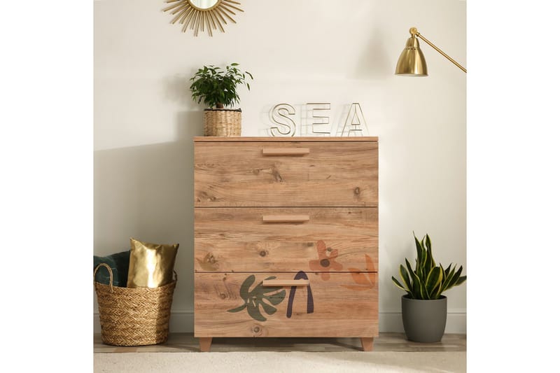 Leva Kommode 80x95 cm Brun - Hanah Home - Oppbevaring - Oppbevaringsmøbler - Kommode - Entrekommode