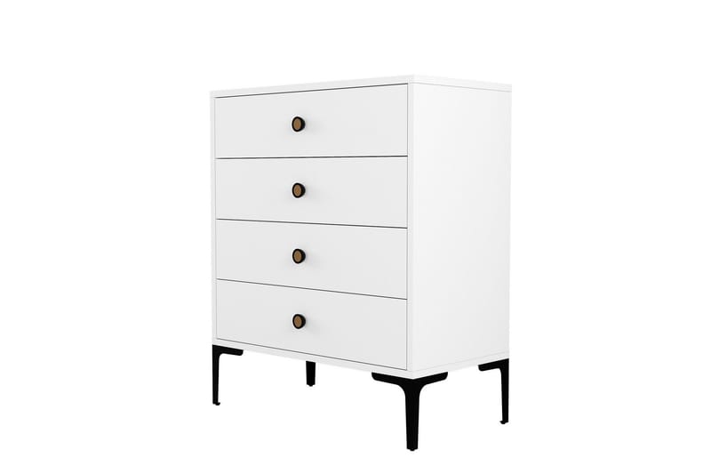 Ameias Kommode 76x90,7 cm Hvit - Hanah Home - Oppbevaring - Oppbevaringsmøbler - Kommode - Entrekommode