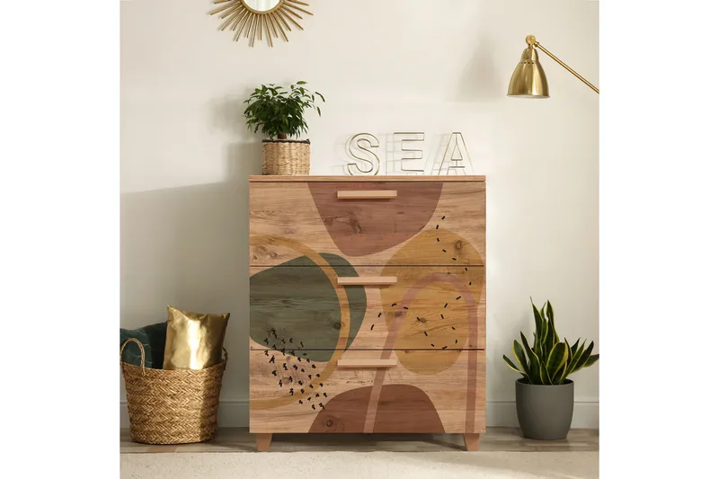 Leva Kommode 80x95 cm Brun - Hanah Home - Oppbevaring - Oppbevaringsmøbler - Kommode - Entrekommode