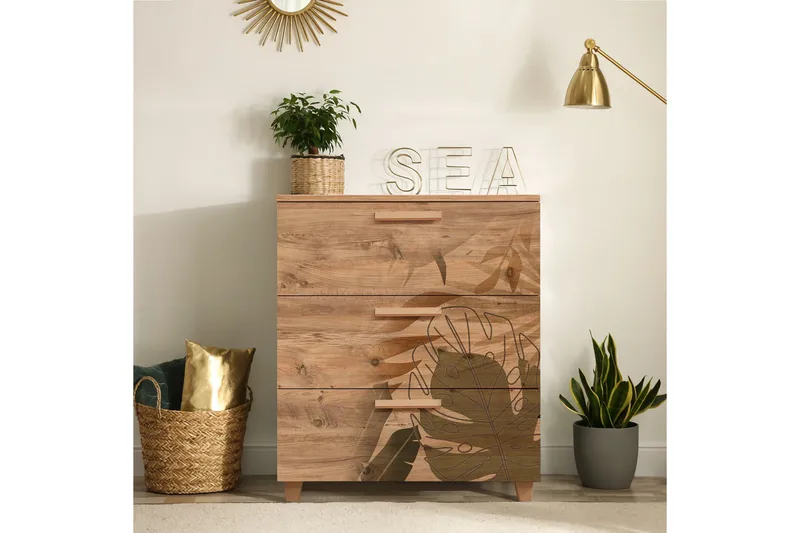 Leva Kommode 80x95 cm Brun - Hanah Home - Oppbevaring - Oppbevaringsmøbler - Kommode - Entrekommode