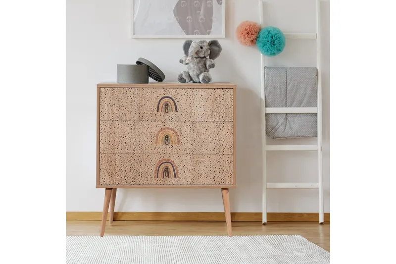 Bertoaria Kommode 80x89 cm Brun - Hanah Home - Oppbevaring - Oppbevaringsmøbler - Kommode - Entrekommode