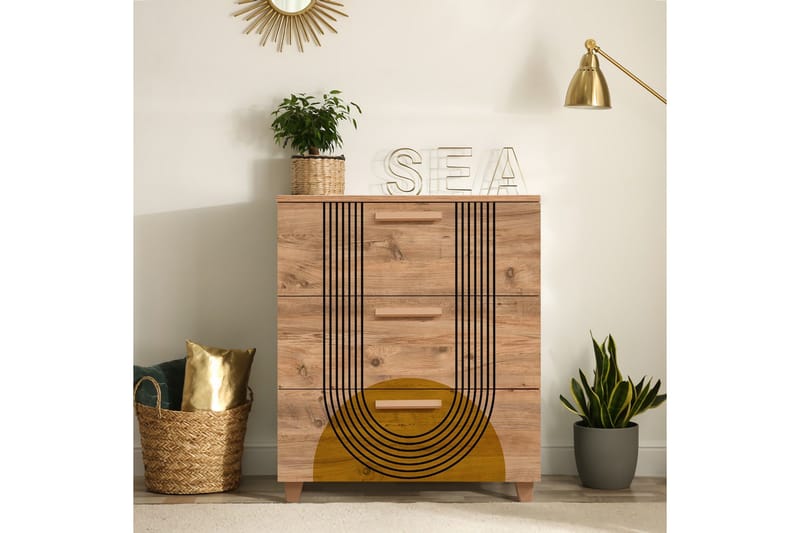 Leva Kommode 80x95 cm Brun - Hanah Home - Oppbevaring - Oppbevaringsmøbler - Kommode - Entrekommode