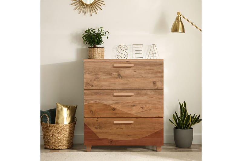 Leva Kommode 80x95 cm Brun - Hanah Home - Oppbevaring - Oppbevaringsmøbler - Kommode - Entrekommode