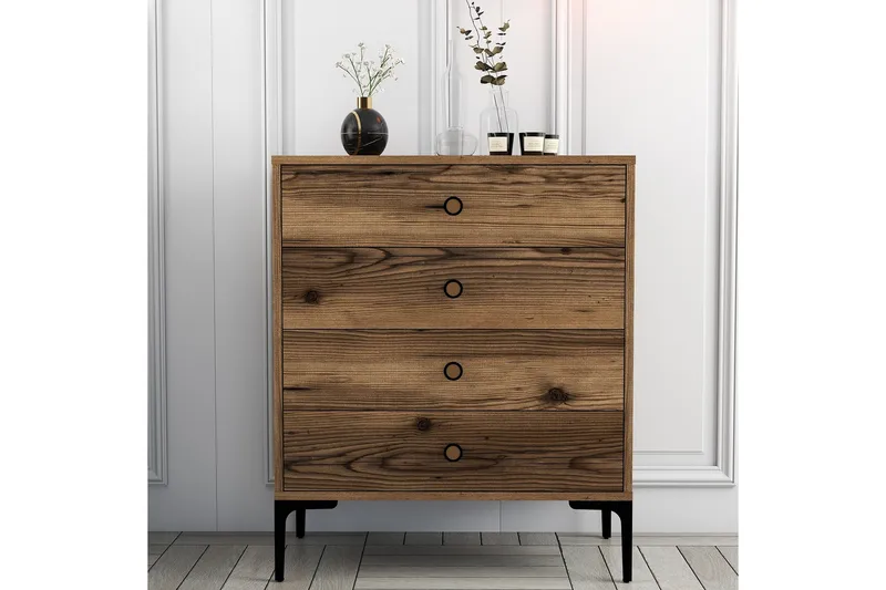 Ameias Kommode 76x90,7 cm Brun - Hanah Home - Oppbevaring - Oppbevaringsmøbler - Kommode - Entrekommode