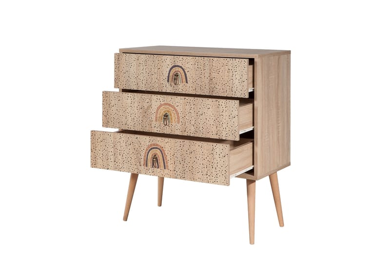 Bertoaria Kommode 80x89 cm Brun - Hanah Home - Oppbevaring - Oppbevaringsmøbler - Kommode - Entrekommode