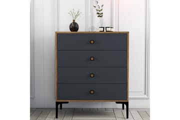 Ameias Kommode 76x90,7 cm Brun/Antrasitt - Hanah Home - Oppbevaring - Oppbevaringsmøbler - Kommode - Entrekommode