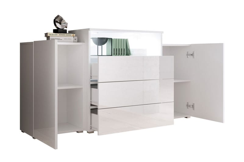 Kommode 150 cm - Hvit/Natur - Oppbevaring - Oppbevaringsmøbler - Kommode