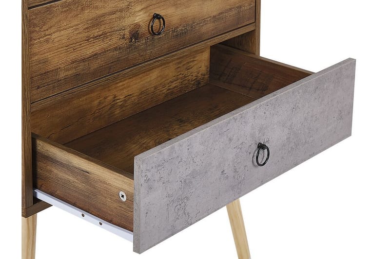 Abatley Kommode 60 cm - Mørkt Tre/Grå - Oppbevaring - Oppbevaringsmøbler - Kommode