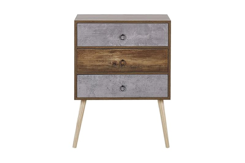 Abatley Kommode 60 cm - Mørkt Tre/Grå - Oppbevaring - Oppbevaringsmøbler - Kommode