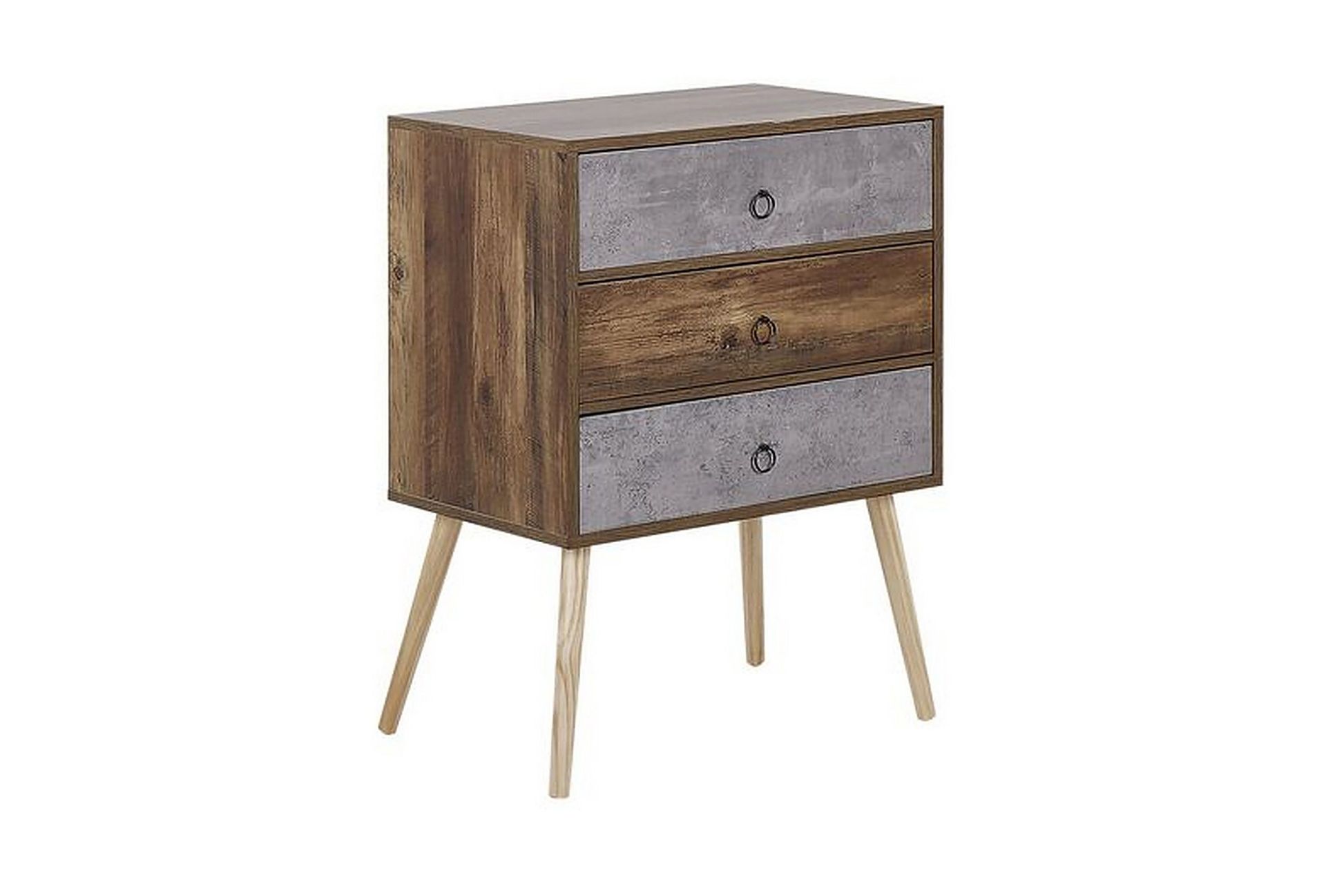 Abatley Kommode 60 cm - Mørkt Tre/Grå