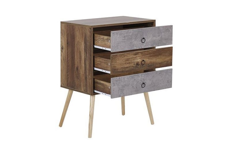 Abatley Kommode 60 cm - Mørkt Tre/Grå - Oppbevaring - Oppbevaringsmøbler - Kommode - Entrekommode