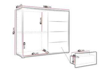 Agawal Kommode 100 cm - Beige - Oppbevaring - Oppbevaringsmøbler - Kommode - Entrekommode