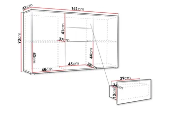 Agawal Kommode 141 cm - Beige - Oppbevaring - Oppbevaringsmøbler - Kommode
