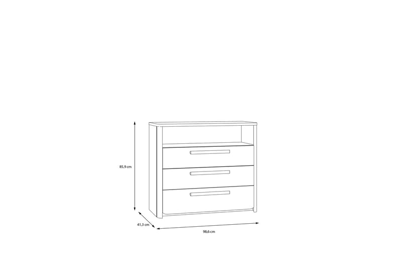 Ahmetbay Kommode 41x99 cm - Grå/Brun - Oppbevaring - Oppbevaringsmøbler - Kommode - Entrekommode