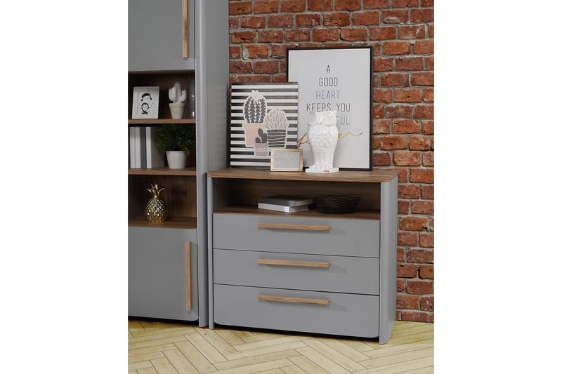 Ahmetbay Kommode 41x99 cm - Grå/Brun - Oppbevaring - Oppbevaringsmøbler - Kommode - Entrekommode