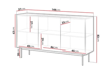 Akansh Kommode 144 cm - Beige - Oppbevaring - Oppbevaringsmøbler - Kommode