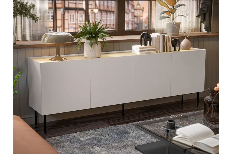 Akie Kommode 200 cm - Beige - Oppbevaring - Oppbevaringsmøbler - Kommode