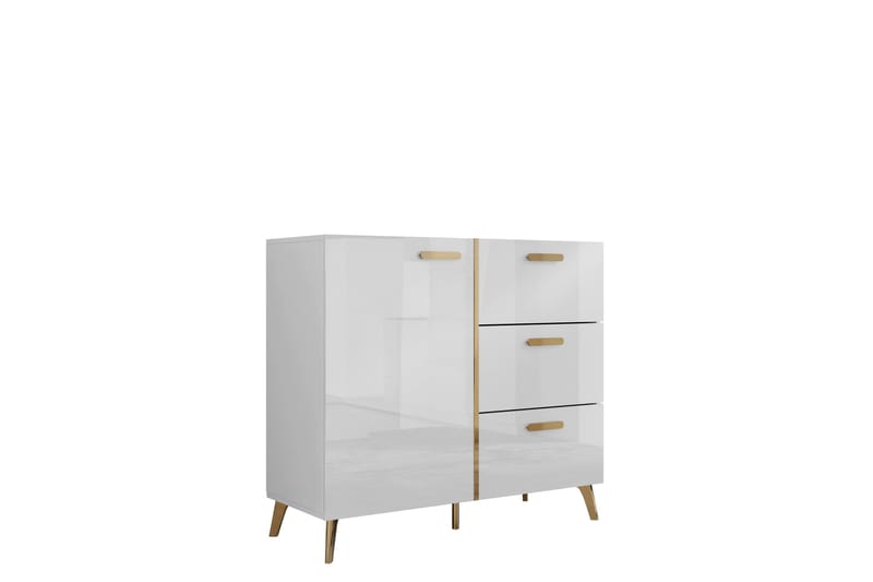Akihiko Kommode 100 cm - Hvit - Oppbevaring - Oppbevaringsmøbler - Kommode - Entrekommode