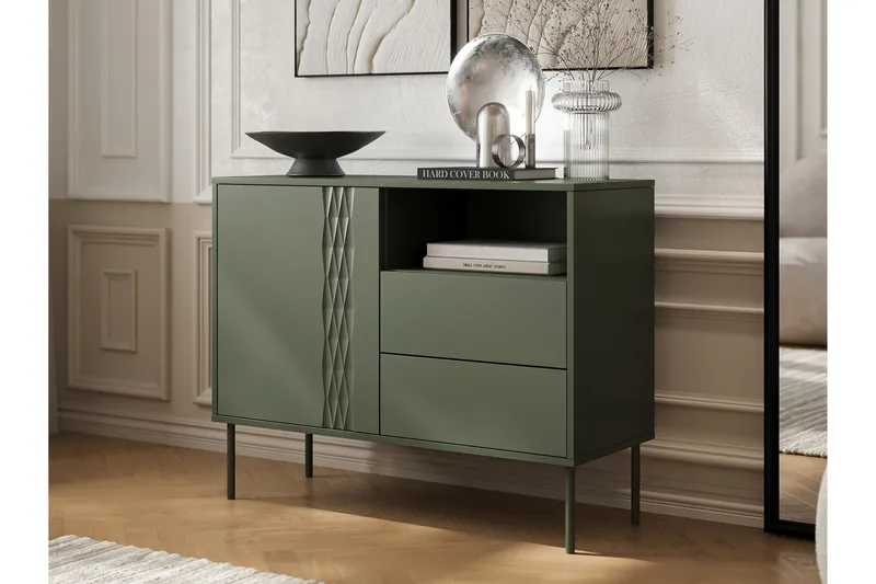 Akiko Kommode 100 cm - Grønn - Oppbevaring - Oppbevaringsmøbler - Kommode - Entrekommode