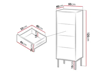 Akiko Kommode 50 cm - Beige - Oppbevaring - Oppbevaringsmøbler - Kommode - Entrekommode