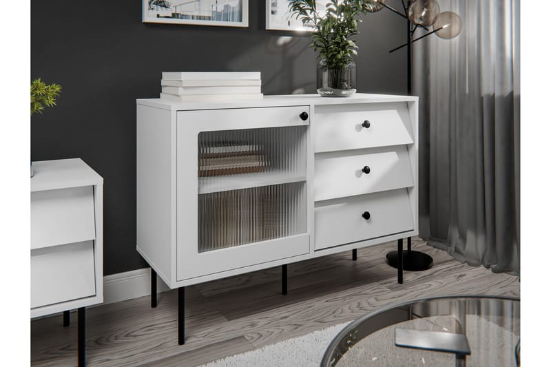 Akilesh Kommode 102 cm - Hvit - Oppbevaring - Oppbevaringsmøbler - Kommode