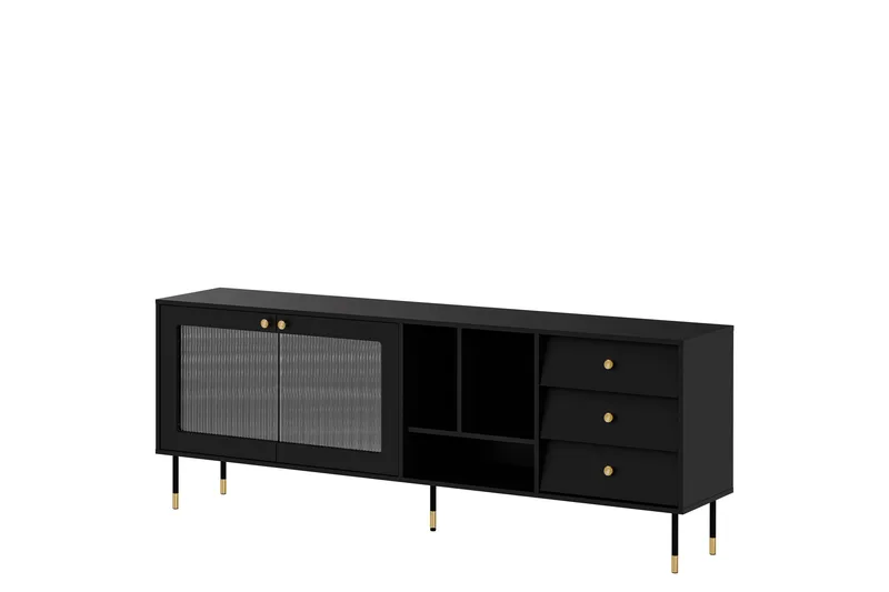 Akilesh Kommode 200 cm, Svart