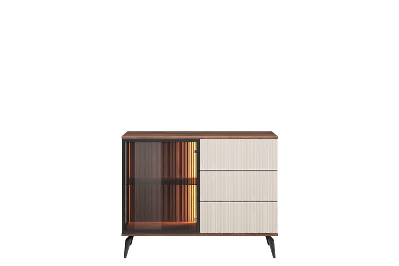Akinari Kommode 103 cm - Brun / Beige - Oppbevaring - Oppbevaringsmøbler - Kommode