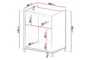 Akiya Kommode 100 cm - Hvit - Oppbevaring - Oppbevaringsmøbler - Kommode - Entrekommode