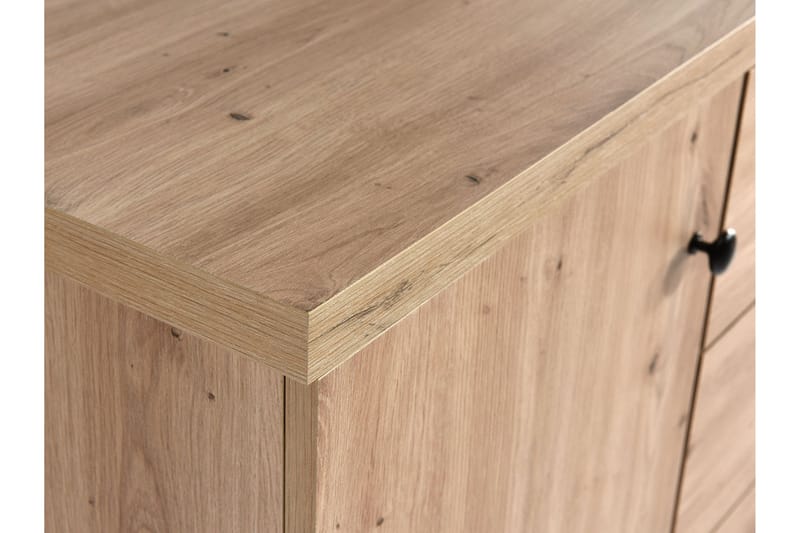 Aldbrough Hjørnekommode 123x86x82 cm - Natur/Svart - Oppbevaring - Oppbevaringsmøbler - Kommode