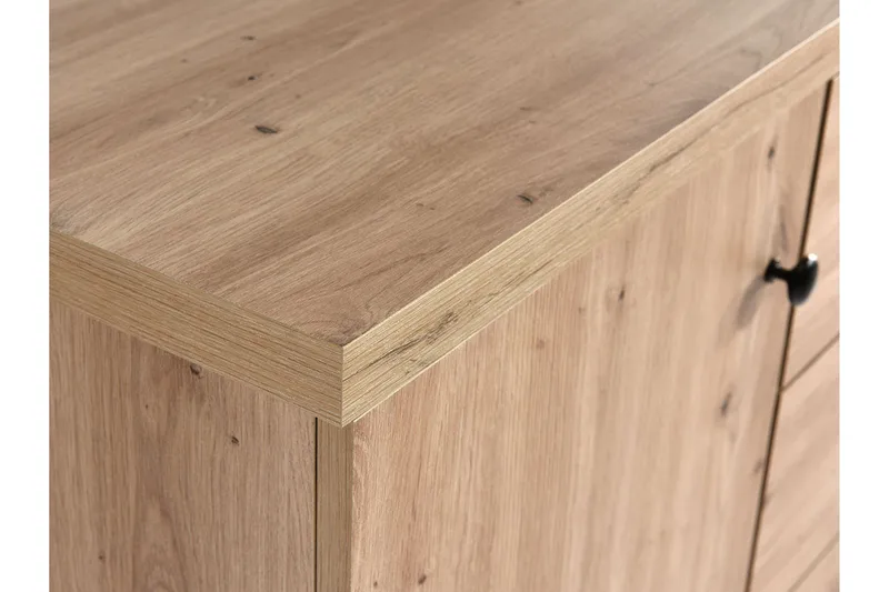 Aldbrough Hjørnekommode 123x86x82 cm - Natur/Svart - Oppbevaring - Oppbevaringsmøbler - Kommode