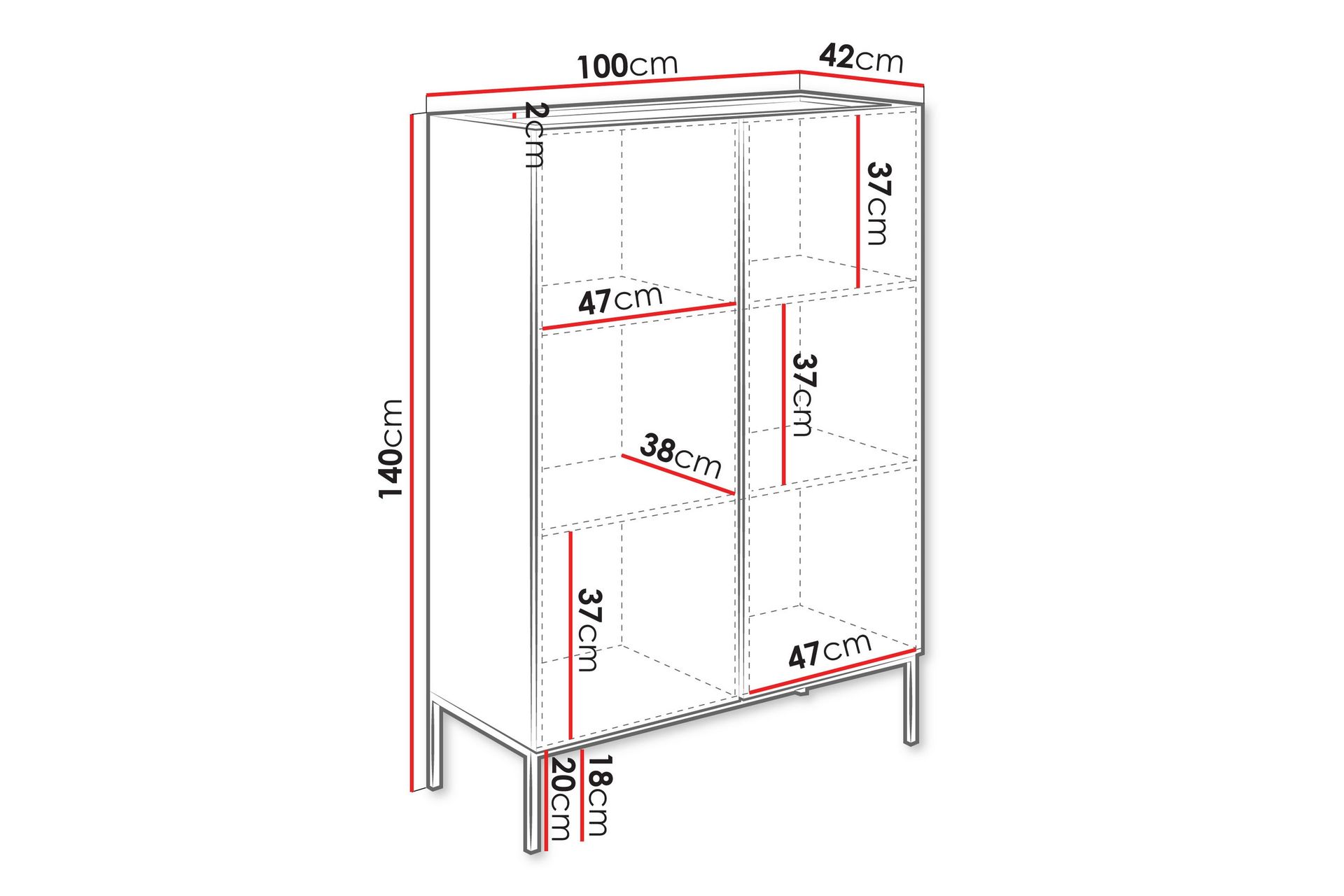 Amelus Kommode 100 cm - Brun - Oppbevaring - Oppbevaringsmøbler - Kommode - Entrekommode